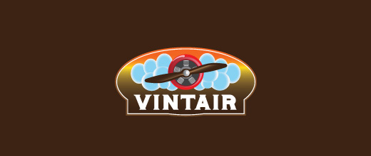Vintage airplane logos design