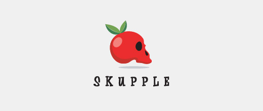 Red skull apple logo