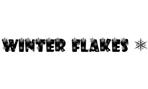 Flakes snowy snow free fonts