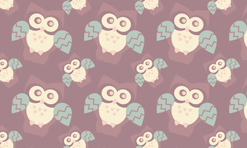 Owl free animal repeat seamless pattern