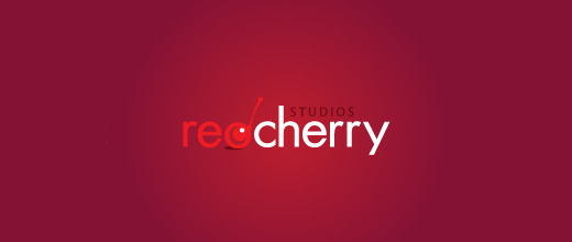 Red studio cherry logo designs