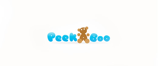 Cute teddy bear logo