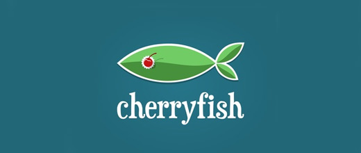 Fish cherry logo designs