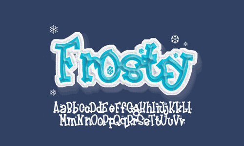Frosty snowy snow free fonts