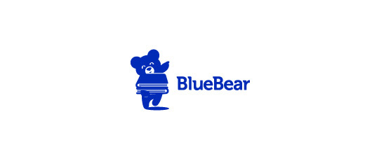 Blue books teddy bear logo