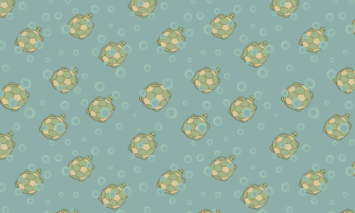 Turtle free animal repeat seamless pattern