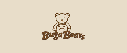 Cute teddy bear logo