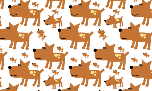 Brown dog free animal repeat seamless pattern