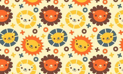 Kiddy bear free animal repeat seamless pattern