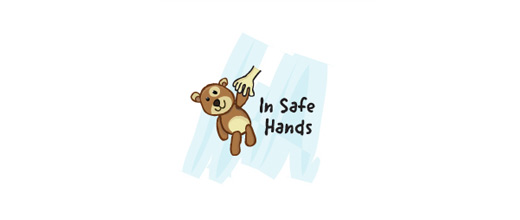 Hands teddy bear logo