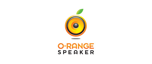 Speaker orange logo design