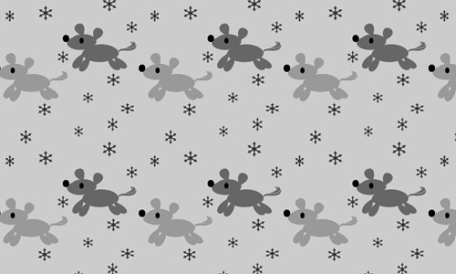 Snow dog free animal repeat seamless pattern