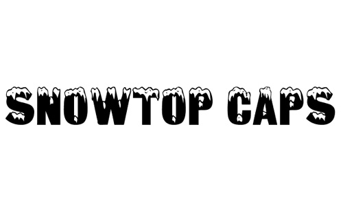 Top caps snowy snow free fonts