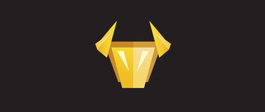 Gold bull logo designs
