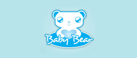 Baby teddy bear logo