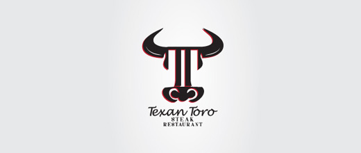 Steak house restaurant bull logo designs