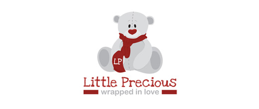 Adorable teddy bear logo