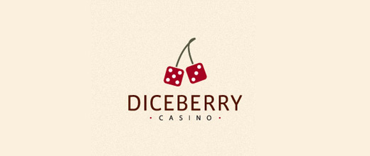 Dice cherry logo designs