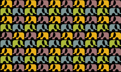 Elephant colorful free animal repeat seamless pattern