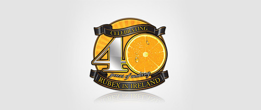 Rubex orange logo design