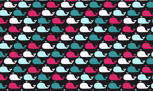 Whale colorful free animal repeat seamless pattern