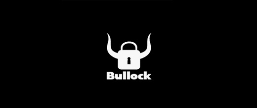Security padlock bull logo designs 