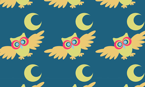 Owl free animal repeat seamless pattern