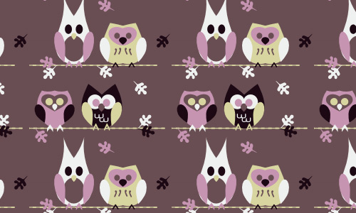 Owl free animal repeat seamless pattern