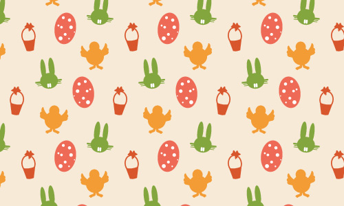 Bunny egg chick free animal repeat seamless pattern