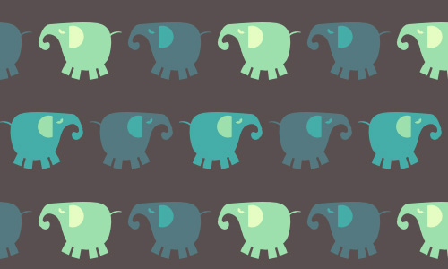 Elephant free animal repeat seamless pattern