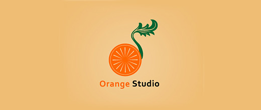 Vintage orange logo design