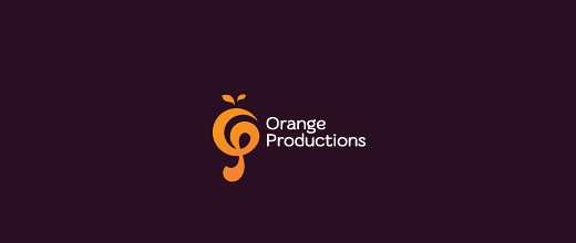 Artistic orange logo design