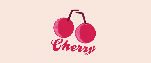 Cute cherry logo designs