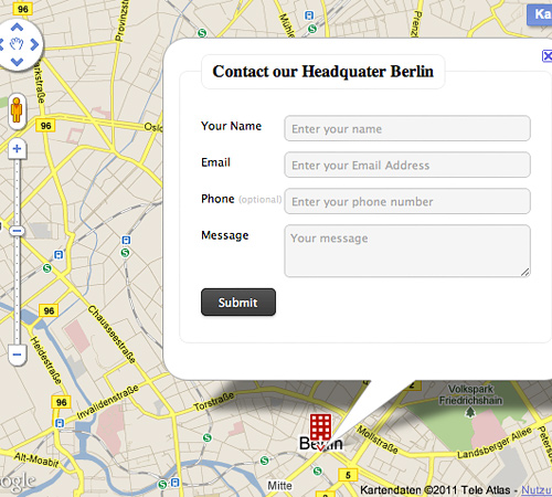 Mapped contact form pro WordPress