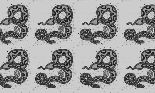 Snake free animal repeat seamless pattern