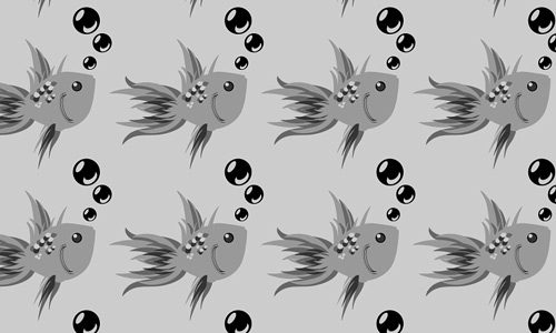 Fish free animal repeat seamless pattern