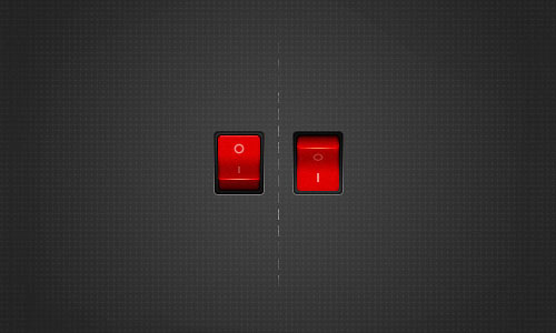 Red on / off switch