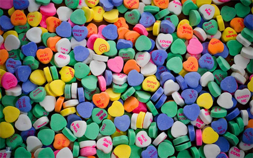 Valentine Message Heart Candy_82356 Wallpaper