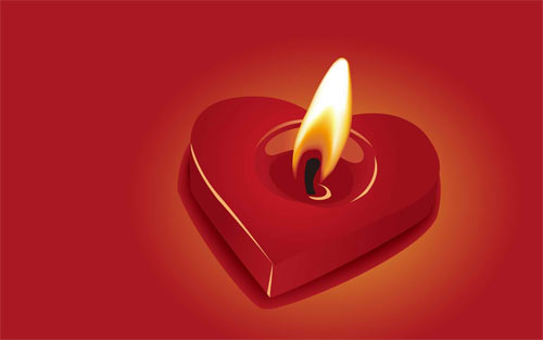 Heart shaped candle wallpapers_56123