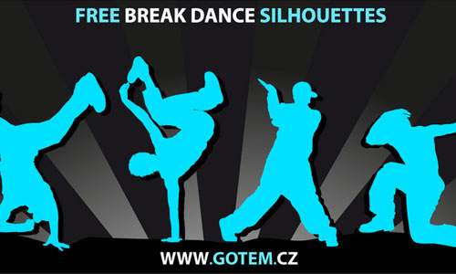 breakdance silhouettes