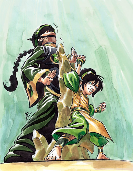 Punch action toph avatar artwork illustrations