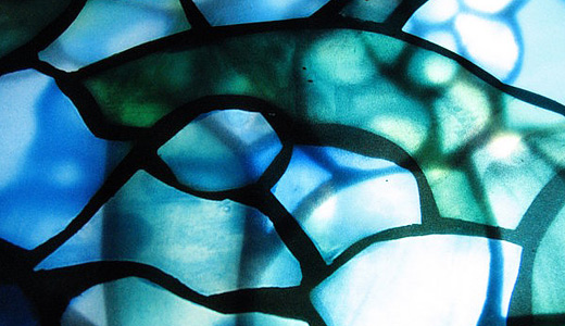 Blue green transparent stained glass textures