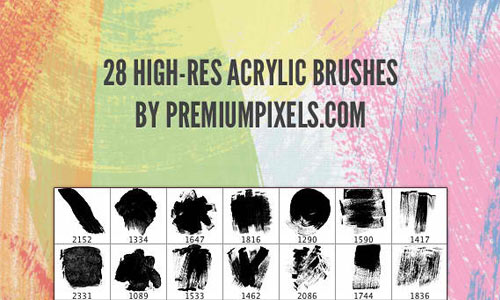 28 High Resolution Acrylic Brushes