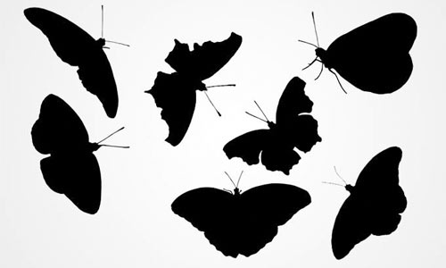 Vector Butterfly Silhouettes (Free)