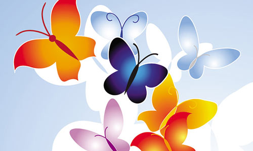 Vector Butterflies Background (Free)