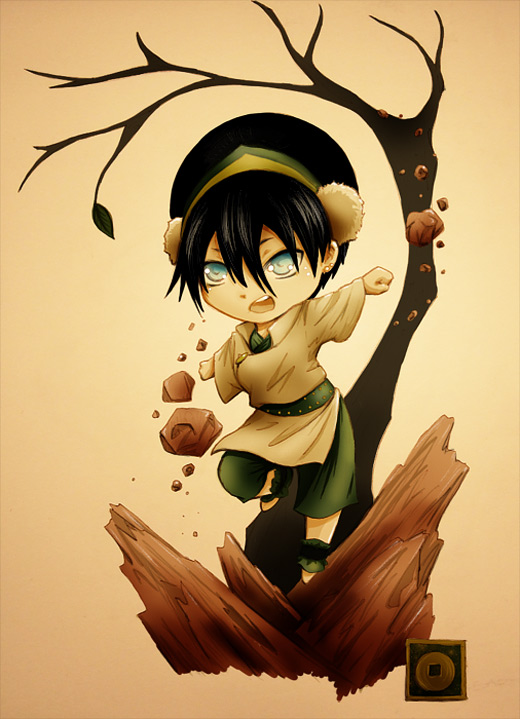 Chibi cute toph avatar artwork illustrations