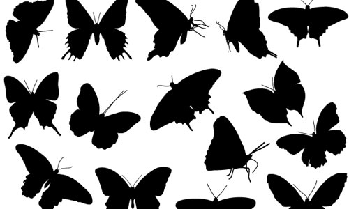Free Butterfly Silhouette Vector Pack