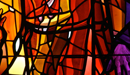Red stained glass textures