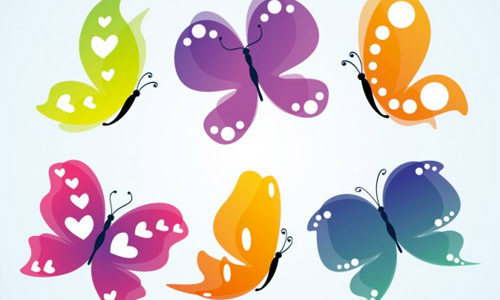 butterflies vector image