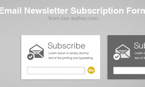 Beautiful Free Email Newsletter Subscription Form PSD Download
